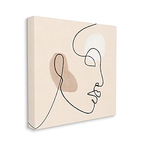 Stupell Industries Minimal Face Line Drawing Abstract Brown Tan Shapes Stupell Industries Minimal Face Line Drawing Abstract Brown Tan Shapes