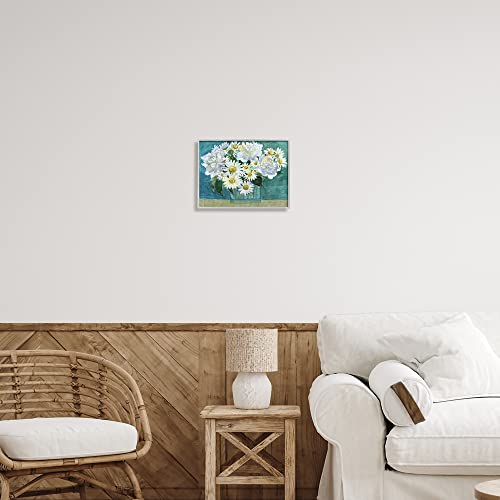 Stupell Industries Mixed White Flower Blossoms Layered Collage Drawing Framed Wall Art, Design By Maret Hensick