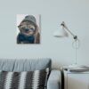 Stupell Industries Modern Sloth Funny Animal Portrait Drawing Canvas Wall Art, Multi-Color