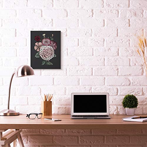 Stupell Industries Pink Flowers On Black Drawing, Design by The Saturday Evening Post Wall Art, 16 x 20, Canvas Stupell Industries Pink Flowers On Black Drawing, Design by The Saturday Evening Post Wall Art, 16 x 20, Canvas