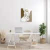 Stupell Industries Tender Faces Line Drawing Abstract Orange Brown Shapes
