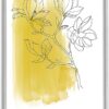 Stupell Industries Tree Blossom Branch Line Drawing Yellow Brush Pattern