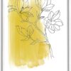 Stupell Industries Tree Blossom Branch Line Drawing Yellow Brush Pattern