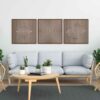 Wood Wall Art Modern, Geometric Large Wood Wall Art for Contemporary Interiors, Set of 3 Abstract Wooden Wall Art, Wood Wall Panel Home Gift