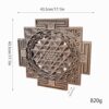 YIVFOX Sri Yantra Wall Art Wooden Sacred Geometry Decor, Handcrafted Sri Chakra Wall Hanging for Meditation Room, Yoga Studio, Spiritual Home...